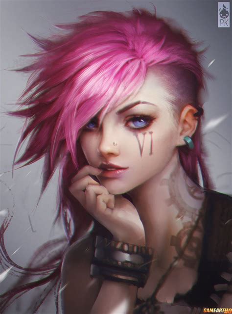 Vi-League-of-Legends-Portrait-Fan-Art-by | Personagens do league of ...