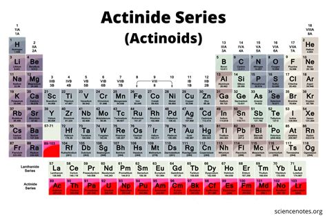 Actinides on the Periodic Table (Actinide Series or Actinoids)