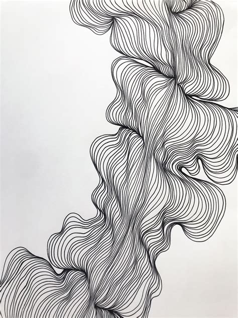 black and white line drawing | Abstract line art, Modern drawing, Line art