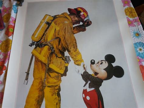 Mickey Mouse and Firefighter Poster - The Art of Disney 36x24 in ...