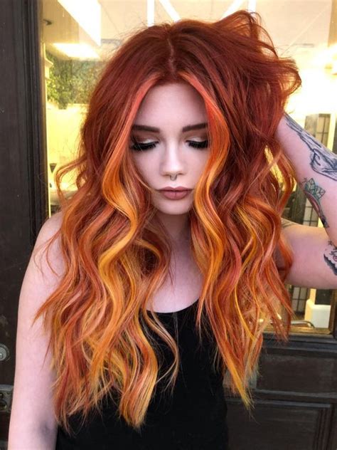 Orange Ombre Hair, Hair Color Orange, Ginger Hair Color, Pretty Hair ...