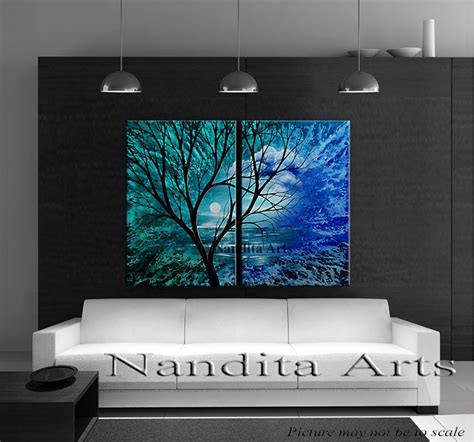 Landscape Tree of Life Painting Canvas Tree Paintings on - Etsy