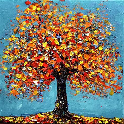 Autumn Tree Painting by Meenakshi Sinha - Fine Art America