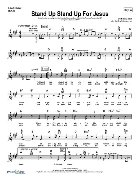 Stand Up Stand Up For Jesus Sheet Music PDF (Promise Keepers ...