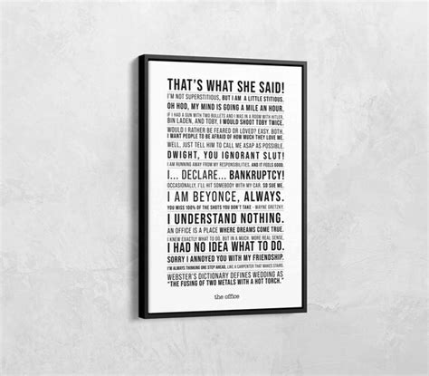 The Office TV Show Quotes Canvas the Office TV Quote Poster - Etsy