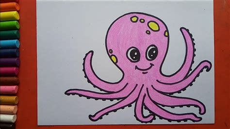 Easy Octopus Drawing For Kids