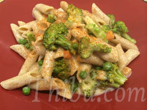 Cheddar Cheese Sauce Pasta With Veggies - Thibu Times