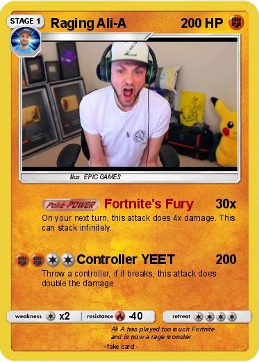 Pokémon Raging Ali A - Fortnite's Fury - My Pokemon Card