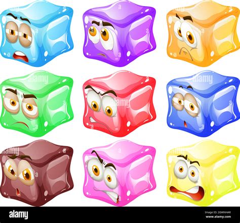 Ice cube sad face illustration hi-res stock photography and images - Alamy