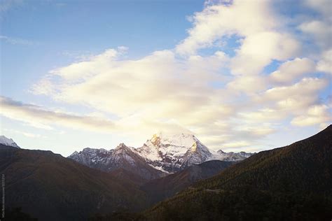 "Sunrise Snow Mountain" by Stocksy Contributor "Rein Cheng" - Stocksy