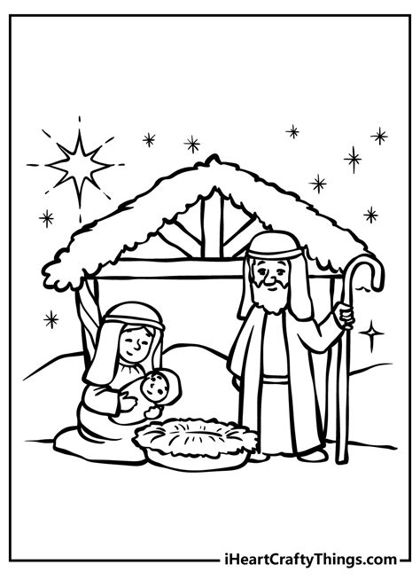 Childrens Bible Coloring Pages Of Jesus Birth