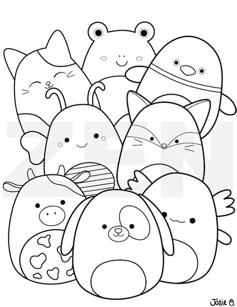 Squishmallow Coloring Page Printable Squishmallow Coloring - Coloring ...