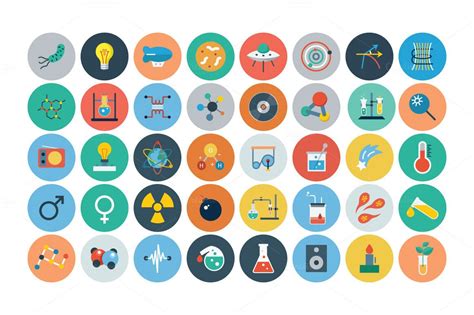 100+ Science & Technology Flat Icons by Creative Stall on Creative ...