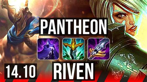 PANTHEON vs RIVEN (TOP) | 4k comeback, 43k DMG, 600+ games, Dominating ...