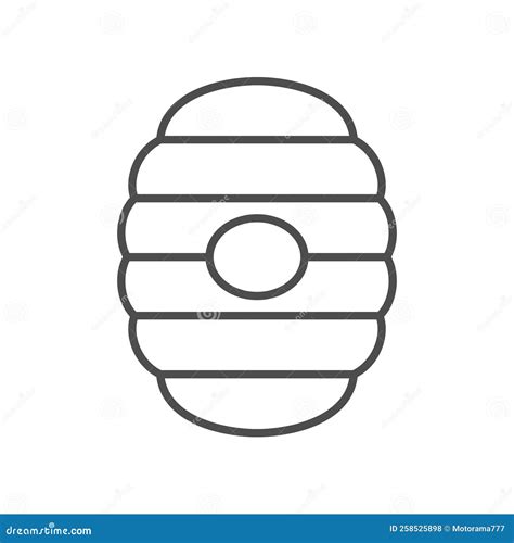 Wild Hive Line Outline Icon Stock Illustration - Illustration of ...