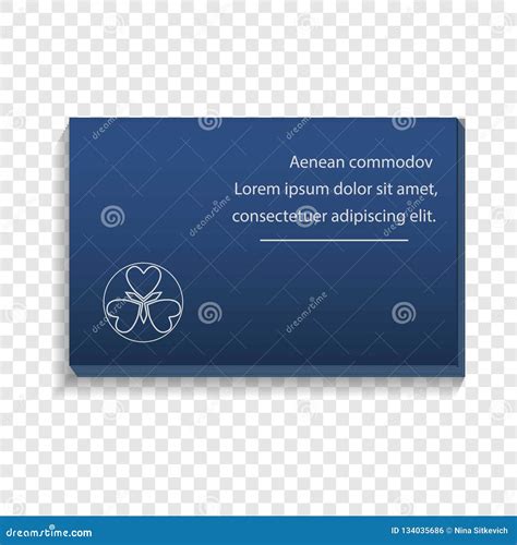 Blue Business Card Icon, Realistic Style Stock Vector - Illustration of ...