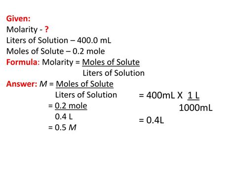 PPT - Molarity and Molality PowerPoint Presentation, free download - ID ...