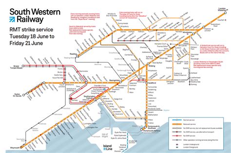 South Western Railway map and timetable: Train strike services as ...