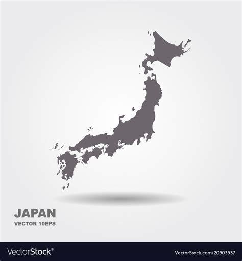 Japan map Royalty Free Vector Image - VectorStock