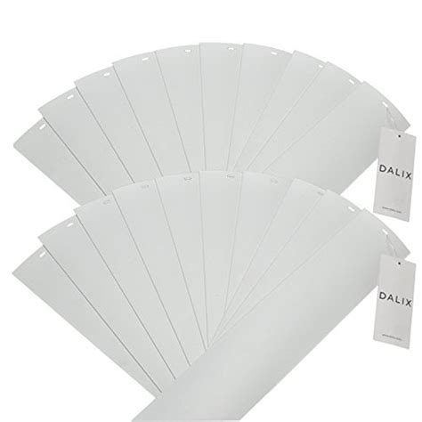 DALIX PVC Vertical Blind Replacement Slats Curved Smooth White Ivory ...