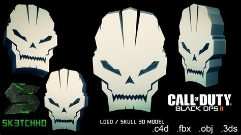 Call of Duty: Black Ops 2 Skull 3D-Model by sk3tchhd on DeviantArt