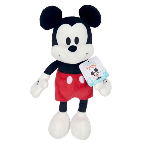 Disney Baby Red/Black Mickey Mouse 14” Stuffed Animal Toy – Lambs & Ivy