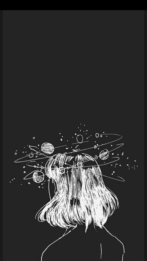 Download Sad Girl Aesthetic Girl With Floating Icons Wallpaper ...