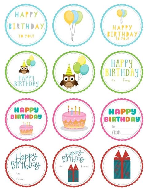 FREE Printable Birthday Gift Tags