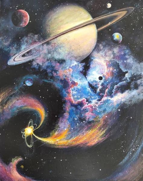 Maheen Shaukat Art | Space drawings, Space painting, Galaxy painting