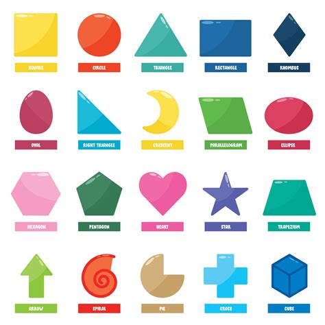 Set Of Basic Geometric Shapes 2539359 Vector Art at Vecteezy