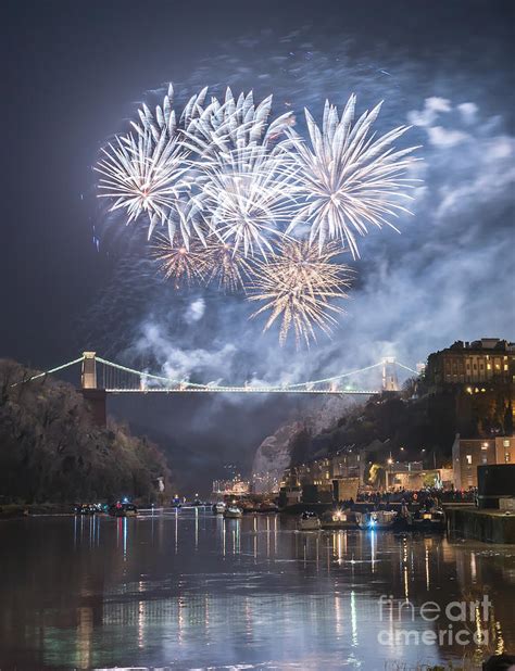 Clifton Suspension Bridge fireworks Photograph by Colin Rayner - Fine ...