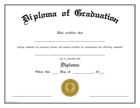 Graduation Diploma Template