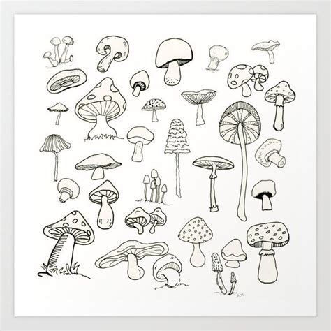 Simple Small Mushroom Tattoo