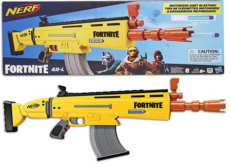 NERF Fortnite AR-L Elite Dart Blaster Pistola De Juguete Motorizada, 20 ...