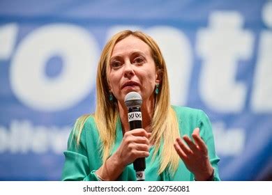 Giorgia Meloni Fratelli Ditalia Political Party Stock Photo 2206756081 ...