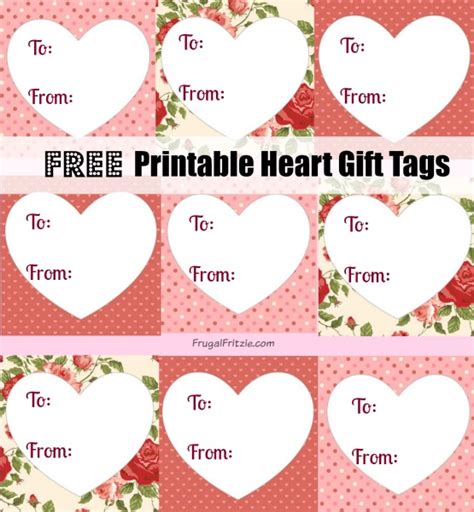 Free Printable Heart Gift Tags, Love Quotes for Valentine's