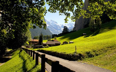 🔥 Download Wallpaper Switzerland Lauterbrunnen Jungfrau City Mountains ...