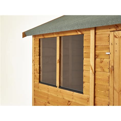 18 x 4 Premium Tongue And Groove Pent Shed - Single Door - 8 Windows ...