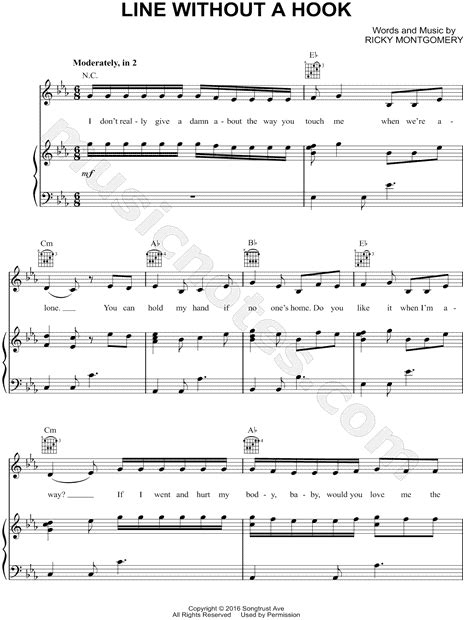 Ricky Montgomery "Line Without a Hook" Sheet Music in Eb Major ...