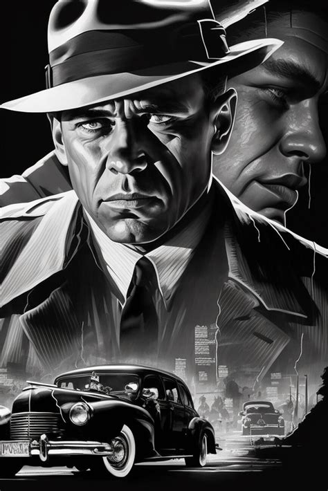 Wall Art Print | Vintage Classic Mafia Gangster Poster, Black & White ...