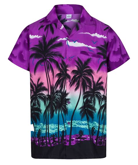 MENS HAWAIIAN SHIRT ALOHA HAWAII THEMED PARTY SHIRT HOLIDAY BEACH FANCY ...