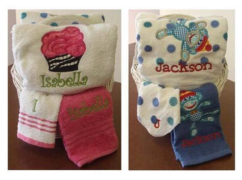 Embroidered and Appliquéd Baby Towels | Baby towel, Custom embroidery ...