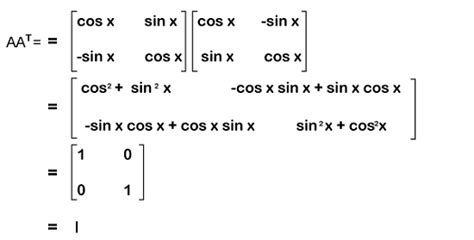 Orthogonal matrix in Discrete mathematics - javatpoint