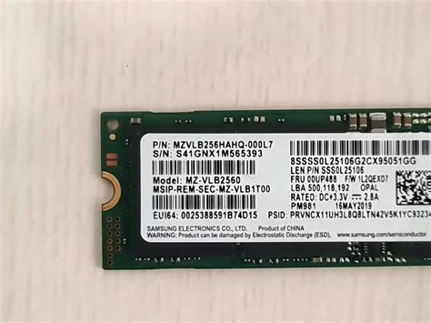 Samsung サムスン NVMe SSD 256GB MZVLB256HBHQ-000L7｜PayPayフリマ