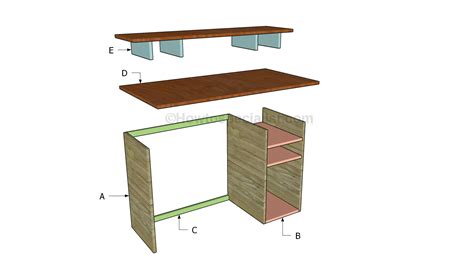 Free Computer Desk Plans | HowToSpecialist - How to Build, Step by Step ...