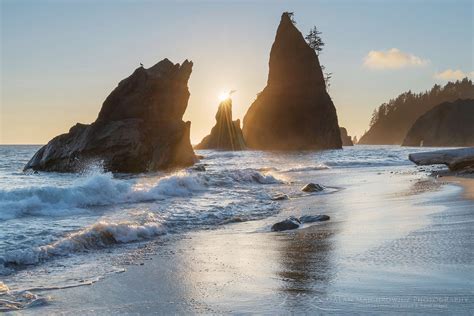 Split Rock sunset Rialto Beach Olympic National Park - Alan Majchrowicz ...