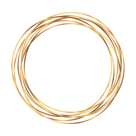 Gold circle shape. Label, logo design element, frame. Brush abstract ...