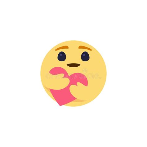 Cute Heart Emoji. Smiling Face Icon Stock Vector - Illustration of love ...