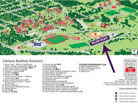 William Jewell Tailgate Map – Truman State University