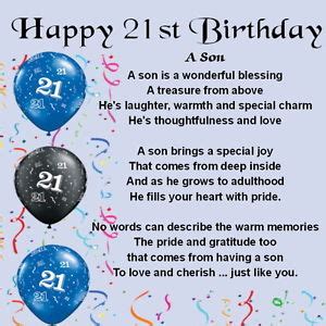 21st Birthday Quotes For Son. QuotesGram